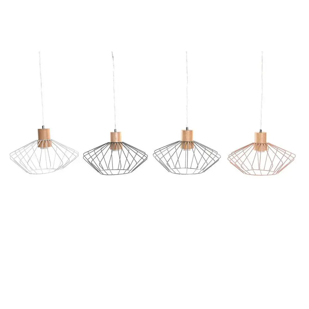 Ceiling Light DKD Home Decor Argenté Black Grey Pink Metal White 50 W 6