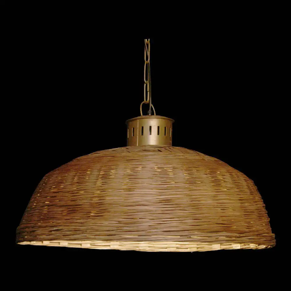 Ceiling Light DKD Home Decor Métallique wicker (74 x 74 x 47 cm)