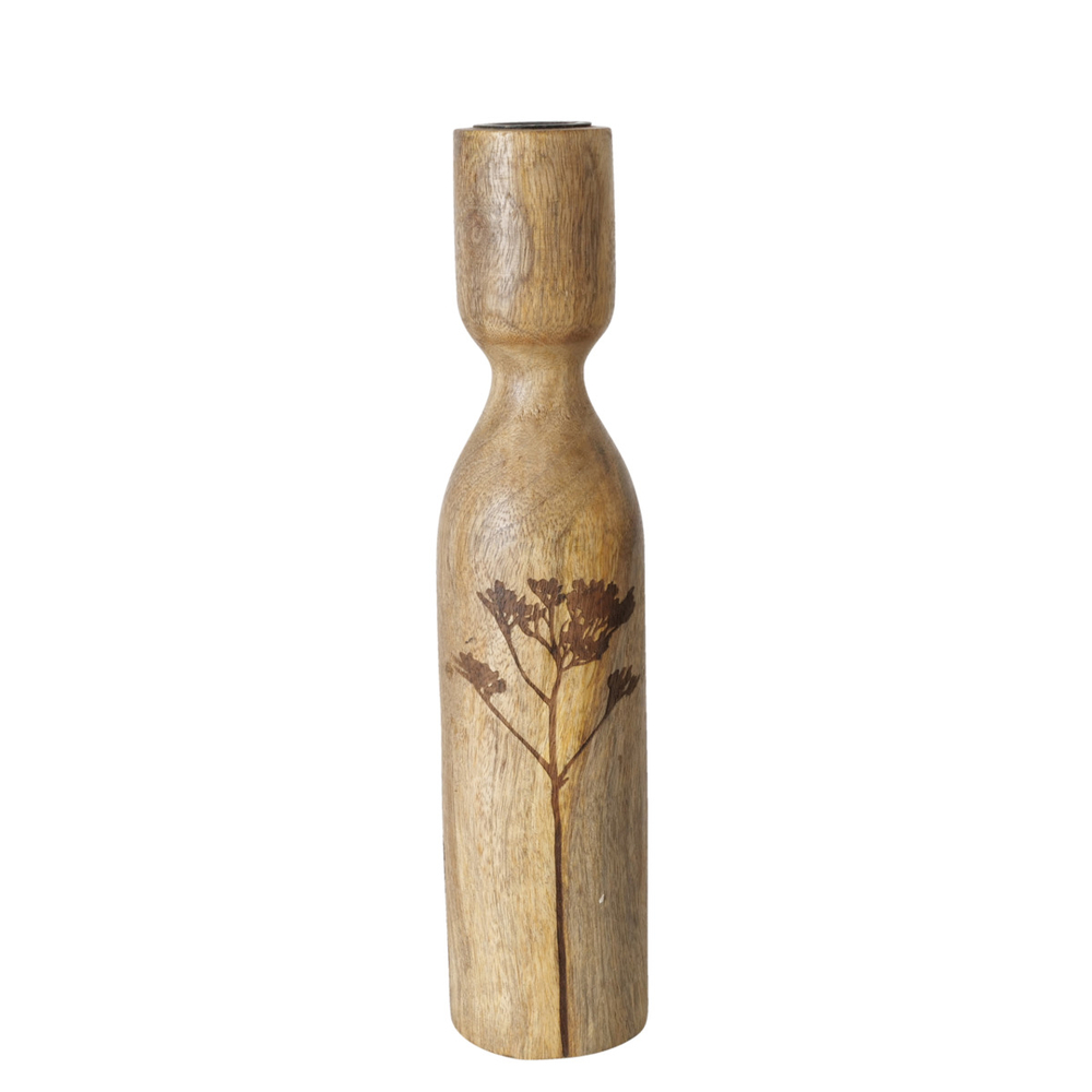 Chandelier Kamina en bois naturel de manguier H.26 x D.6 cm pour chambre d'enfant
