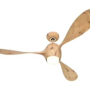 ECO FIORE 142, Ventilateur Avec Lumière, CasaFan avec base en bois