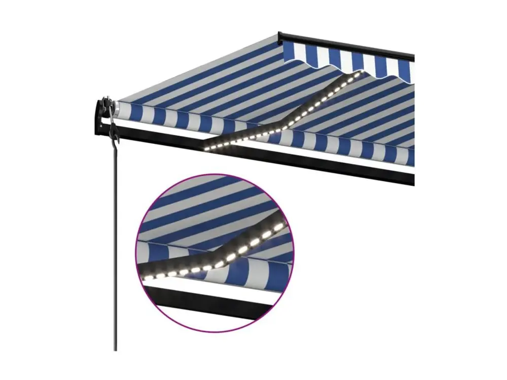 Lampe à lave Auvent automatique capteur de vent/LED 450x300 Bleu et blanc