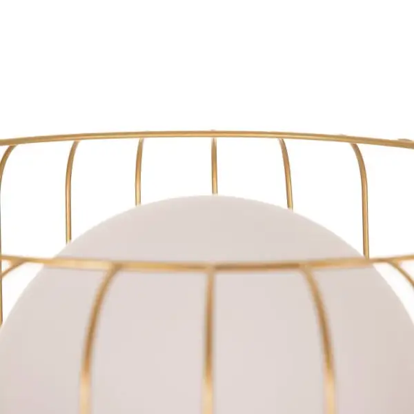 Lustre à cristaux Lampadaire Design en Métal Doré et Verre Blanc Home Decor