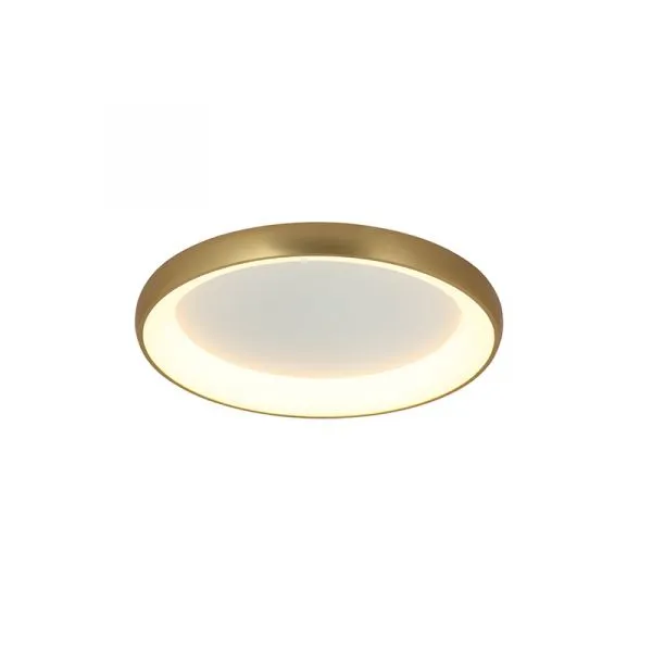 Plafonnier ZAMBELIS D400 30W DESIGN Or Brossé Mat pour ambiance cosy