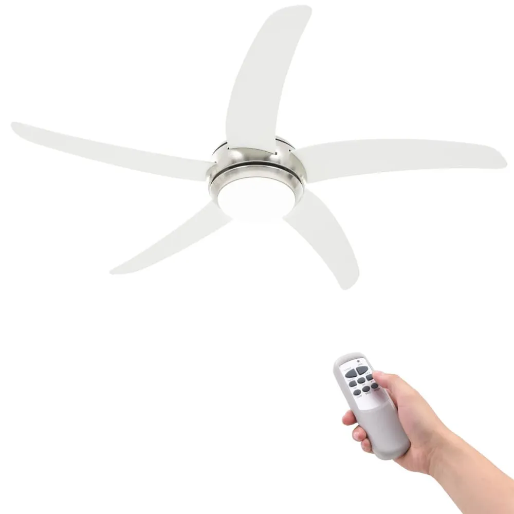 Ventilateur de plafond orné avec lampe 128 cm Blanc pour fêtes et événements