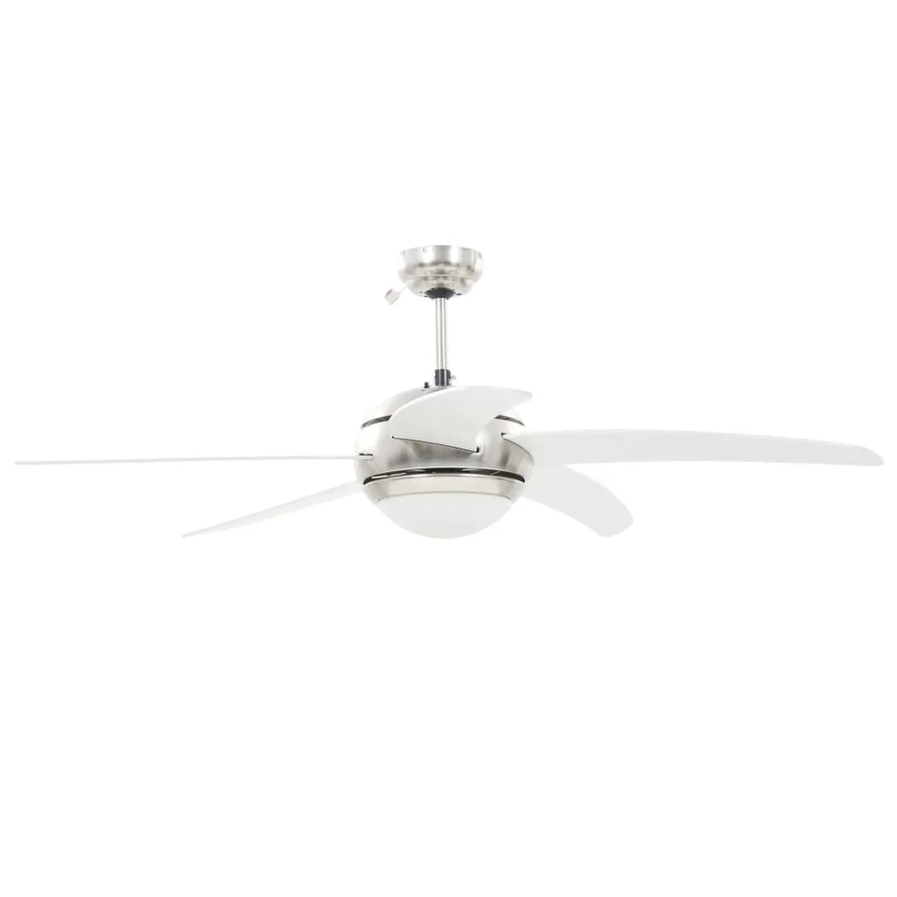 Ventilateur de plafond orné avec lampe 128 cm Blanc pour fêtes et événements