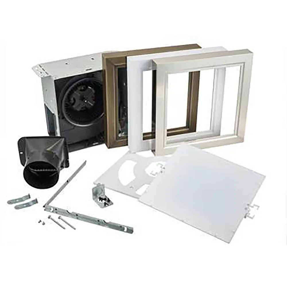 Ventilateur de salle de bain décoratif avec éclairage à DEL et ensemble de garniture facile à modifier de 110 pi³/min de B...