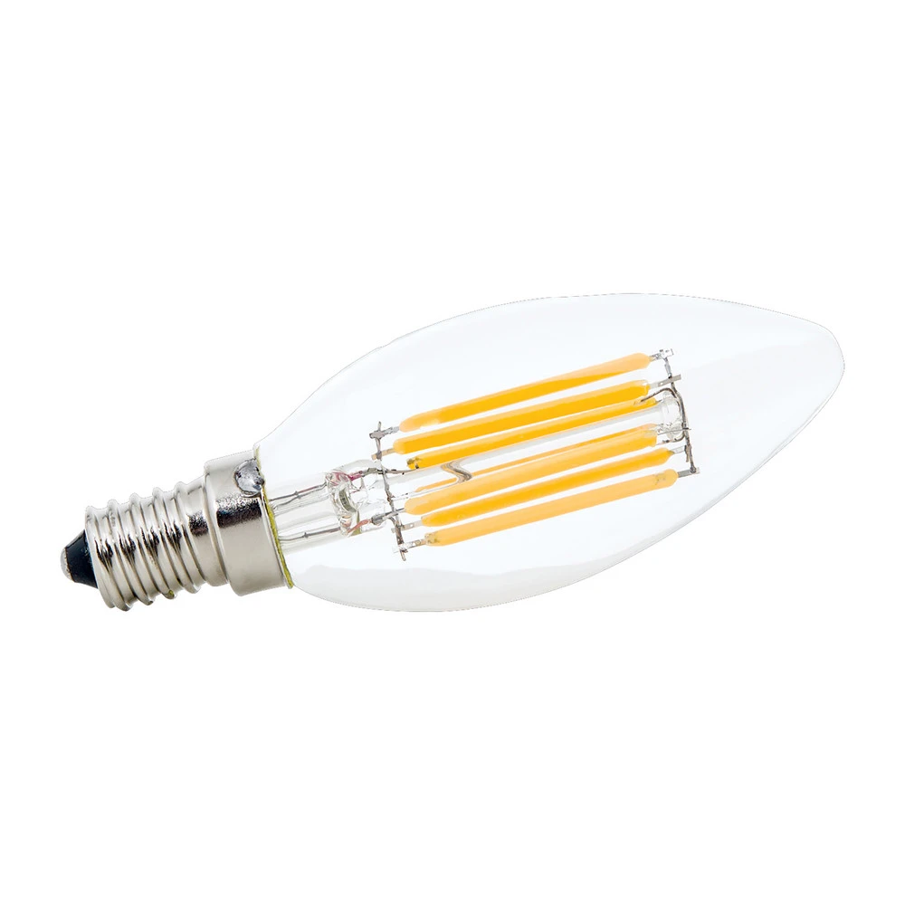 Ampoule bougie LED E14 4,5 W C35 fil 827 dimmable