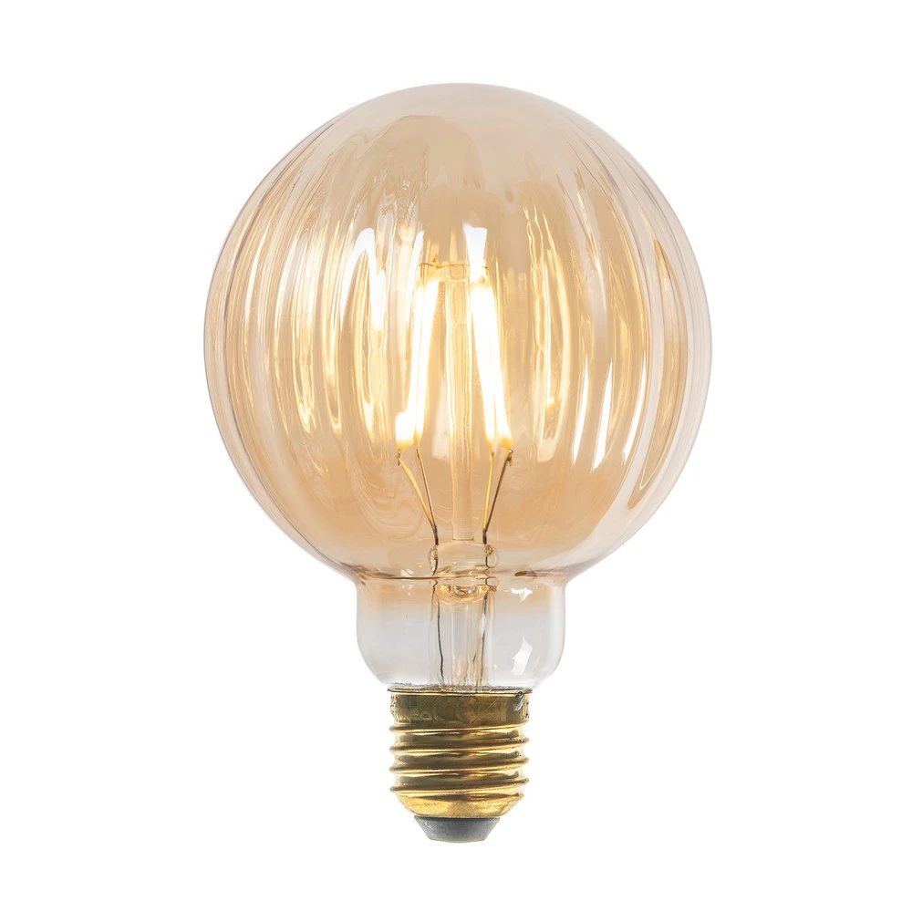 E27 3,8 W LED G95 2 700 K 340 lm rainures ambre x5