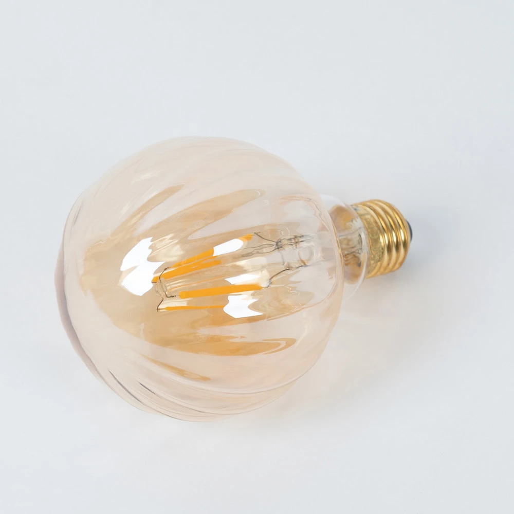 E27 3,8 W LED G95 2 700 K 340 lm rainures ambre x5