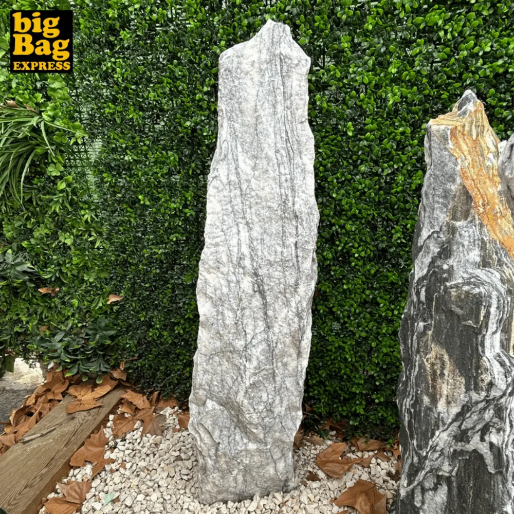 Monolithe Décoratif de Jardin en Marbre Violet Wave Nat Col 101cm