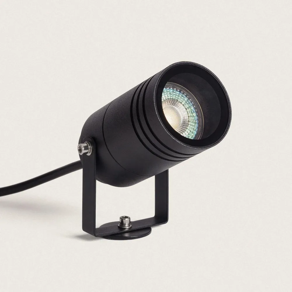 Projecteur de jardin LED GU10 monté sur piquet en aluminium