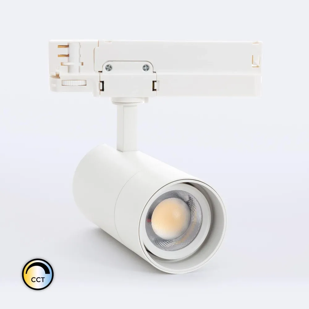 Projecteur LED pour rail triphasé 20W Wild CCT avec angle ajustable 24-60º