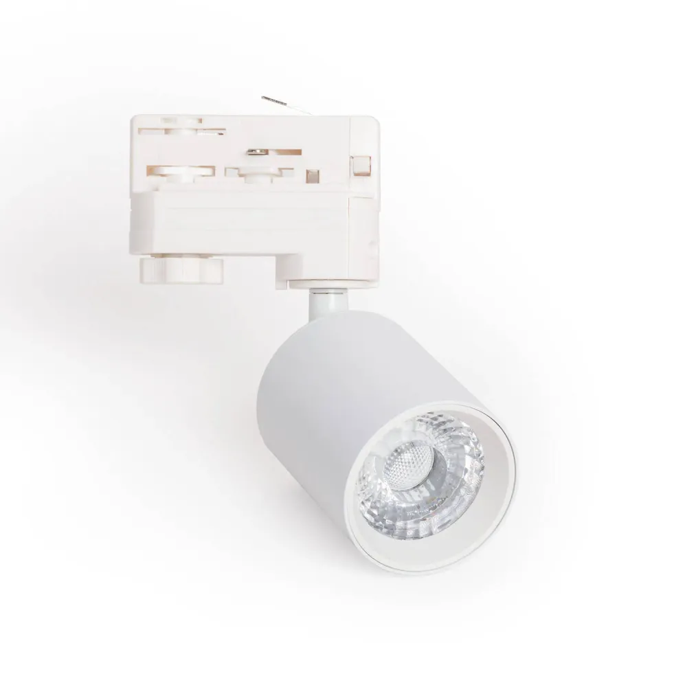 Projecteur LED sur rail triphasé 10W modulable Mallet couleur blanche