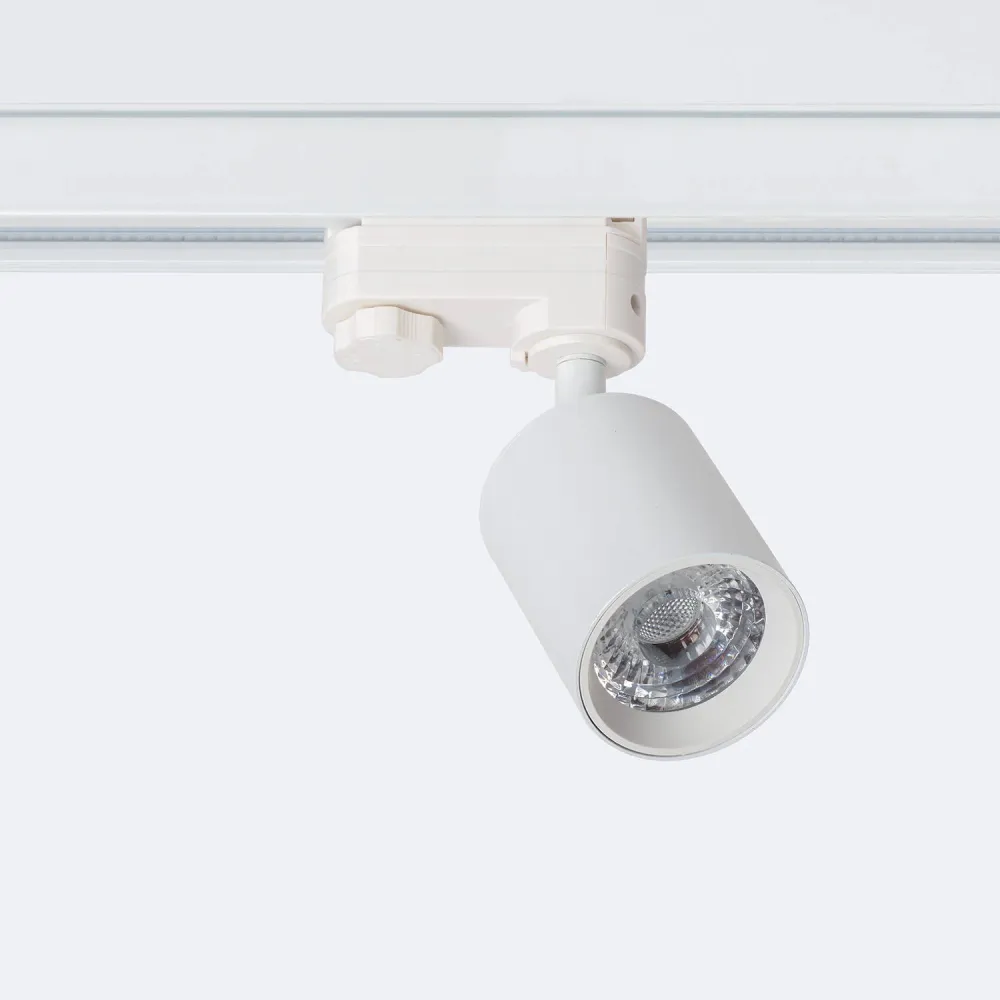 Projecteur LED sur rail triphasé 10W modulable Mallet couleur blanche