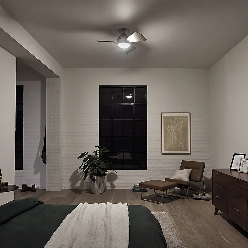 Haute Performance Ventilateur de Plafond Sola 86cm - Nickel brossé