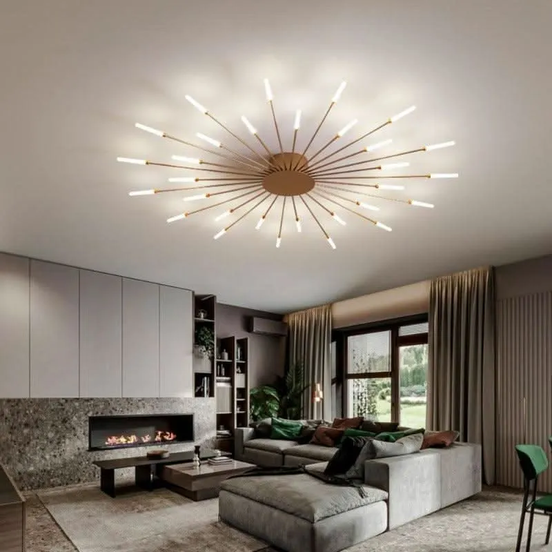 Plafonnier Salon Design | Mira avec 5 Bras Lumineux