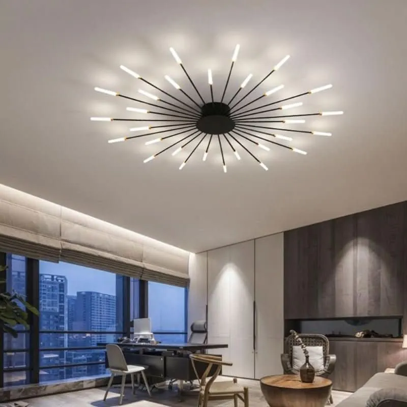 Plafonnier Salon Design | Mira avec 5 Bras Lumineux