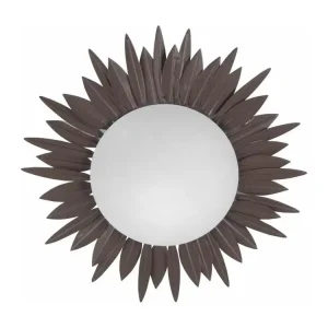 SOLEIL - Plafonnier ronde métal marron - Installation Facile