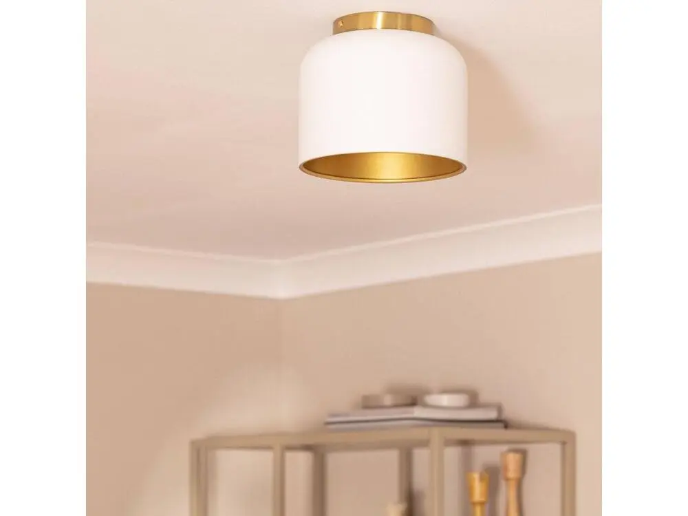 Ventilateur de Plafond Plafonnier Aluminium Koloman Blanc