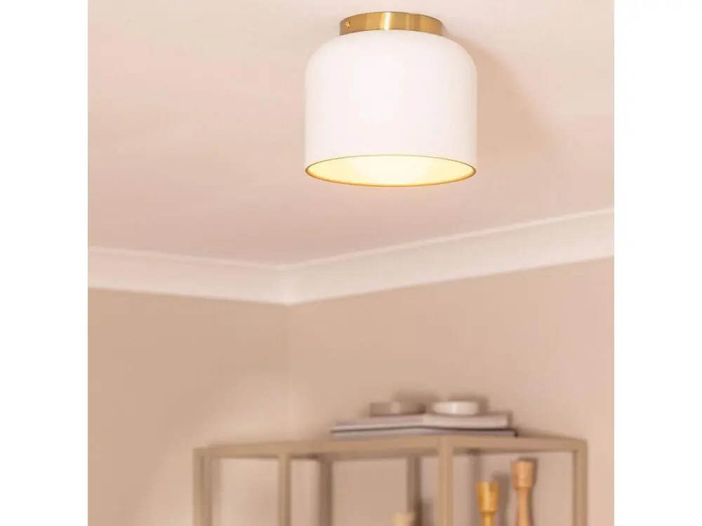 Ventilateur de Plafond Plafonnier Aluminium Koloman Blanc