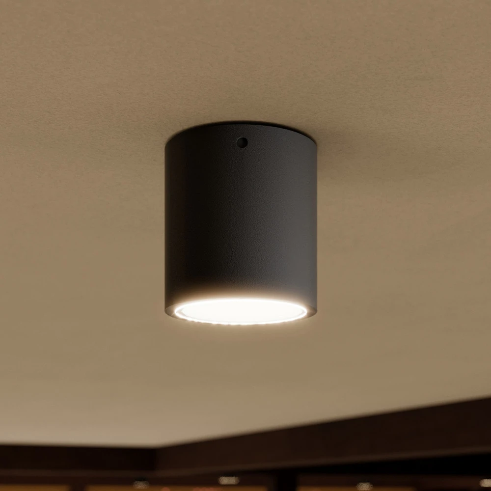 Projecteur à détection Spot de plafond LED Meret pour l'extérieur, IP54