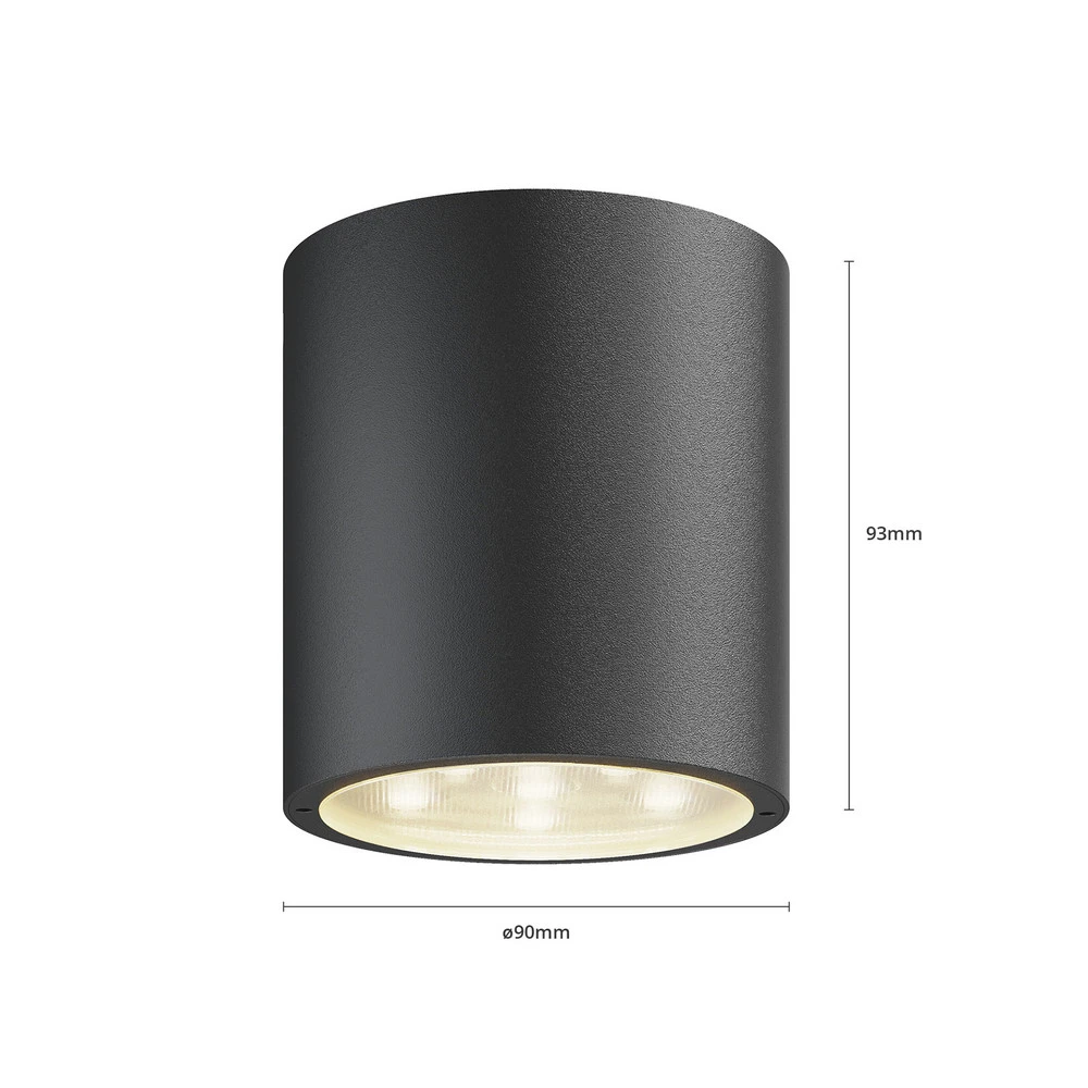 Projecteur à détection Spot de plafond LED Meret pour l'extérieur, IP54