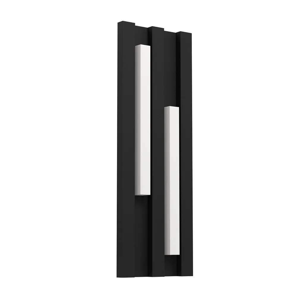 Applique extérieure en aluminium noir FANDINA led intégrée 2X4,2W