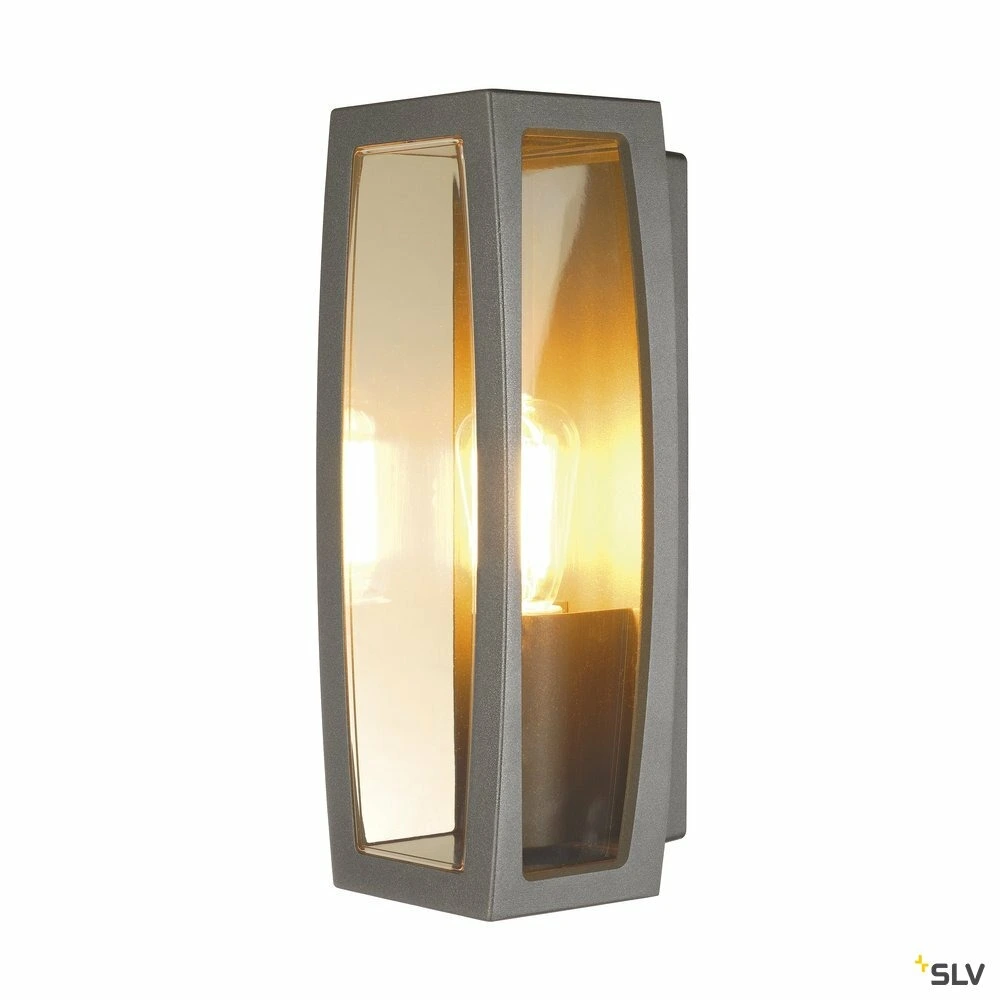 Applique extérieure meridian box, diffuseur transparent/anthracite, e27, 25w ma