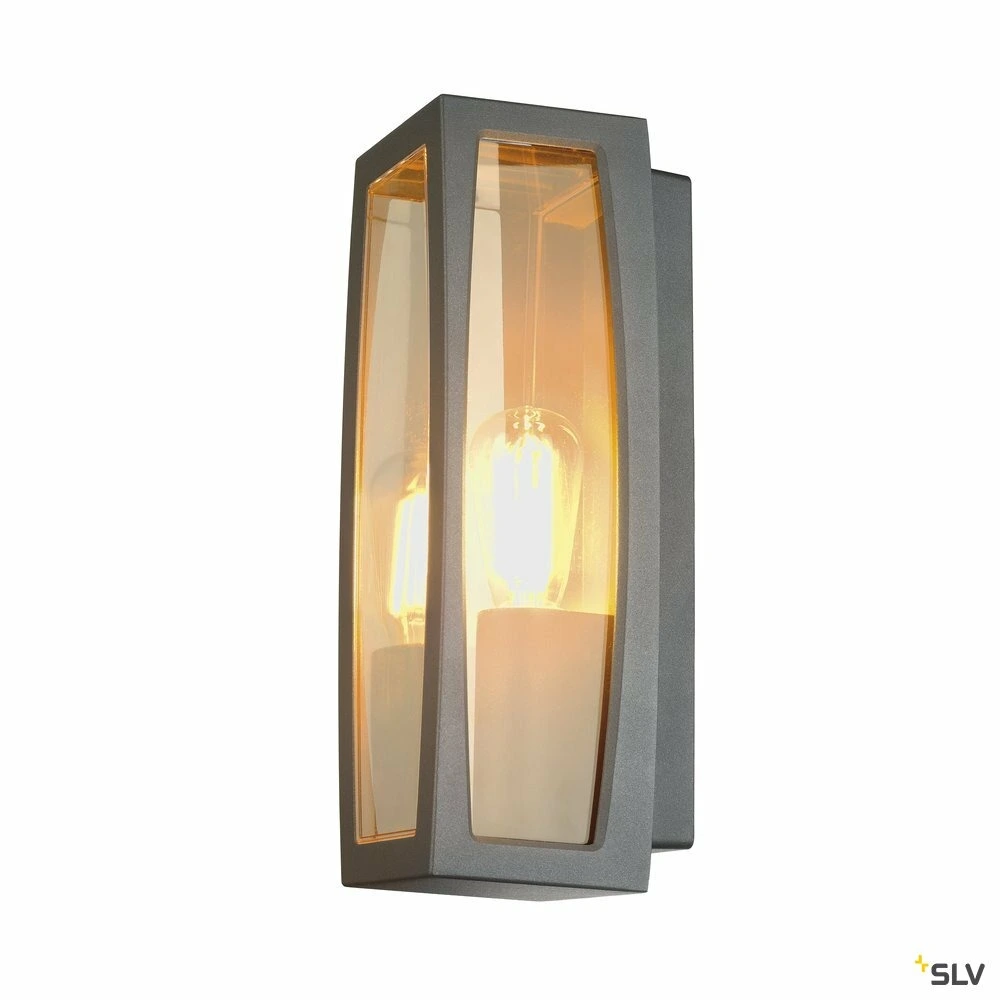 Applique extérieure meridian box, diffuseur transparent/anthracite, e27, 25w ma