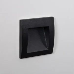 Balise LED Extérieure 4W Encastrable au Mur Carrée Leif Noire Blanc Bouillant 2700K