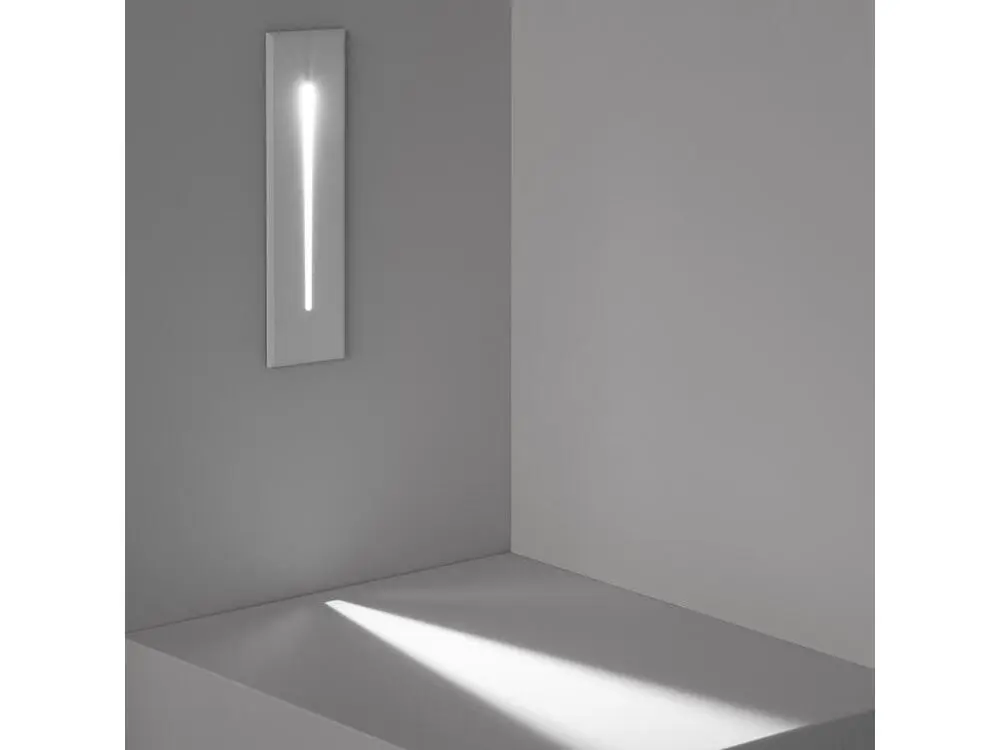 Balise LED Extérieure 3W Encastrable au Mur Rectangulaire Linéaire Wabi Blanche Blanc Neutre 4000K
