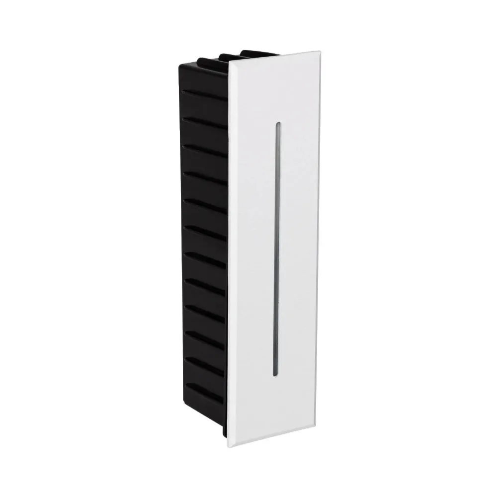 Balise murale LED extérieure 3W encastrable, linéaire, modèle Wabi, couleur blanche