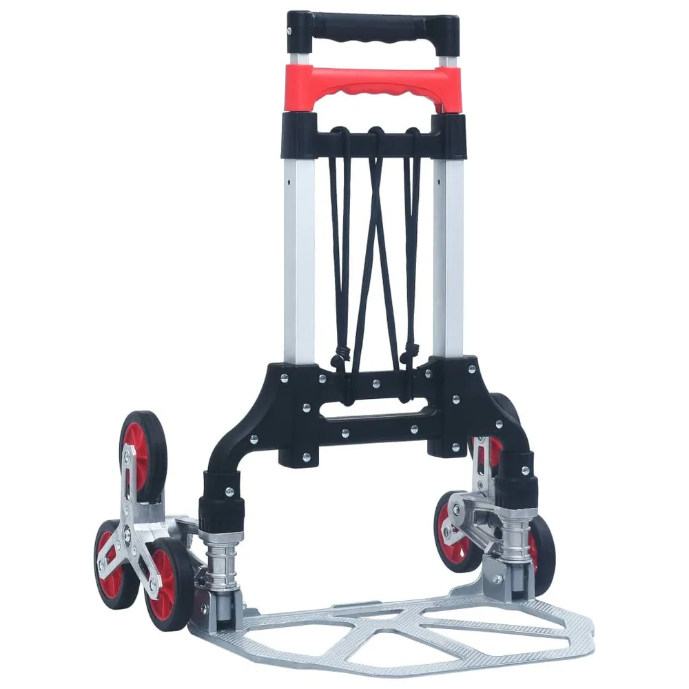 Chariot d'escalier pliable 70 kg Aluminium Argenté