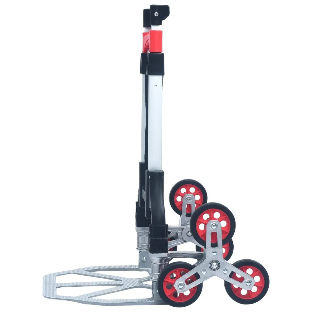Chariot d'escalier pliable 70 kg Aluminium Argenté