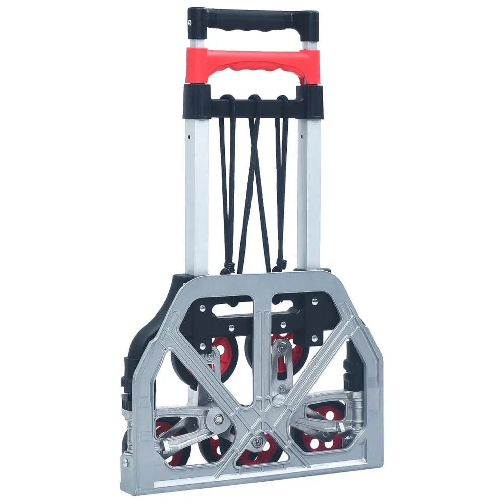 Chariot d'escalier pliable 70 kg Aluminium Argenté