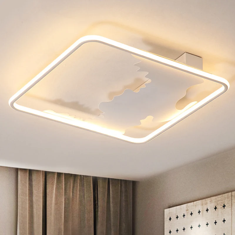 Éclairage carré encastré Art déco en métal LED, éclairage de plafond blanc en lumière blanche/chaude, 16,5"/19,5"/23,5" de...