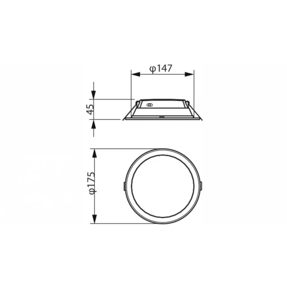 Éclairage encastré LED 12W CCT PHILIPS Ledinaire Fin Ouverture Ø 150mm DN065B G4
