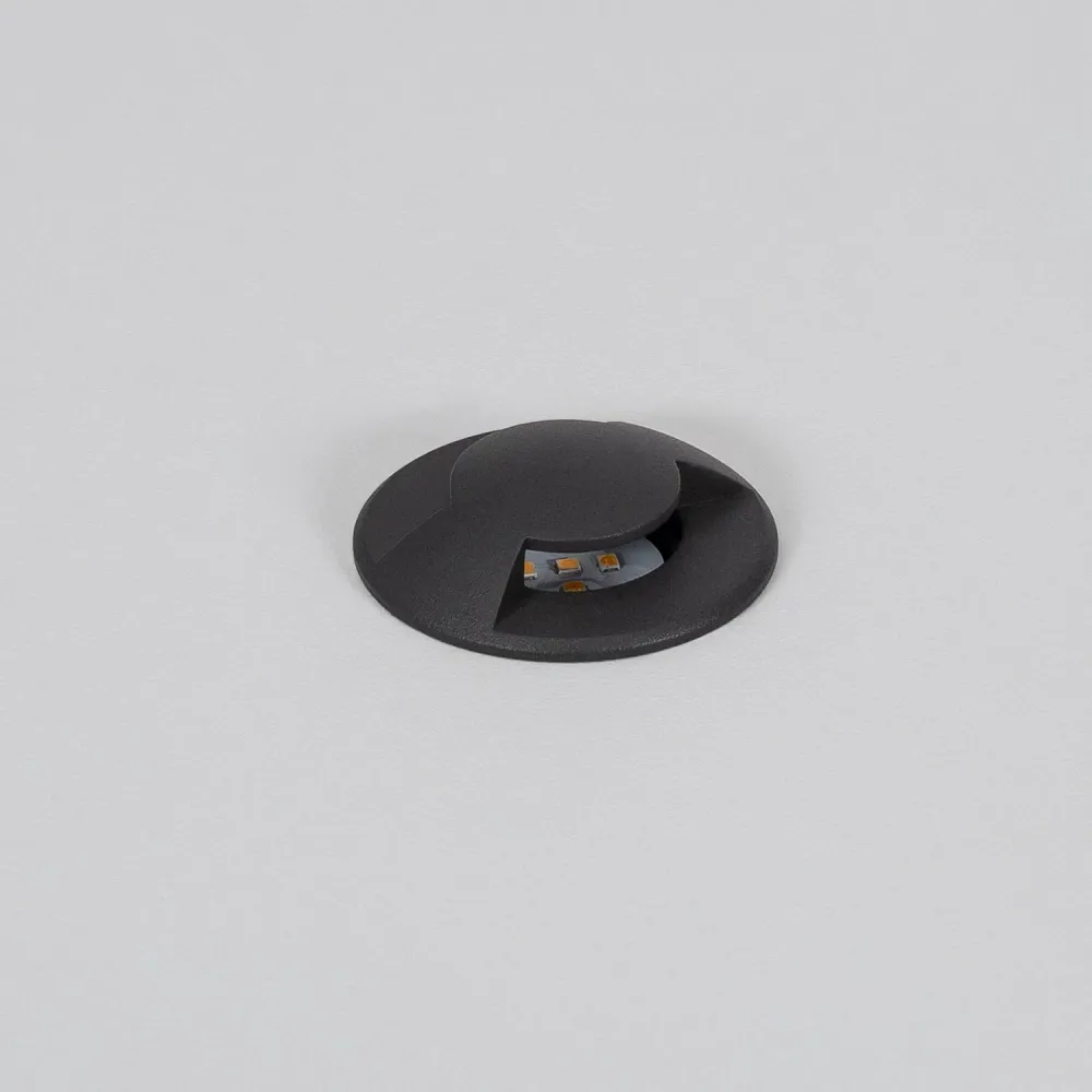 Éclairage LED encastrable extérieur au sol 2L 24V DC noir Loto
