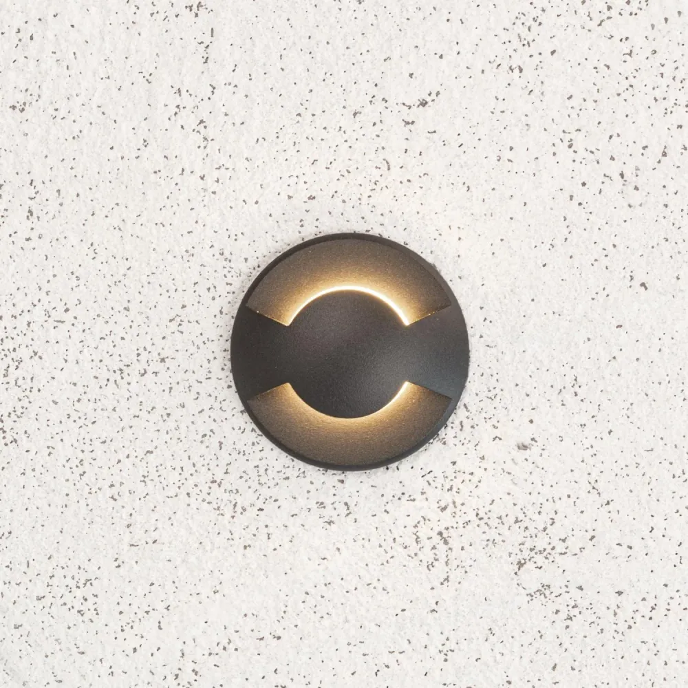 Éclairage LED encastrable extérieur au sol 2L 24V DC noir Loto