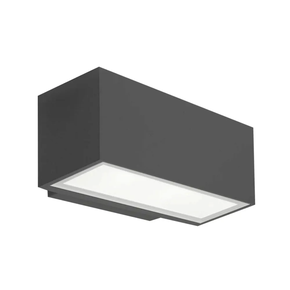 Éclairage mural Afrodita LED jumeau face 17.5W IP65 gris urbain LEDS-C4