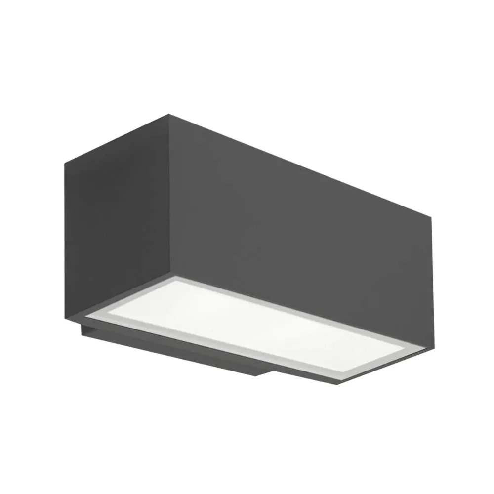 Éclairage mural Afrodita LED jumeau face 17.5W IP65 gris urbain LEDS-C4