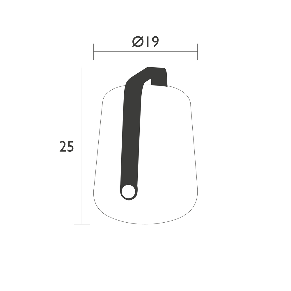 Lampe Balad H25 gri argile Fermob