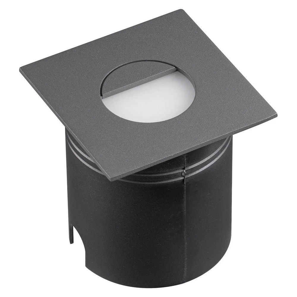 Lampe enc. LED Aspen, diffuseur, angulaire, grise