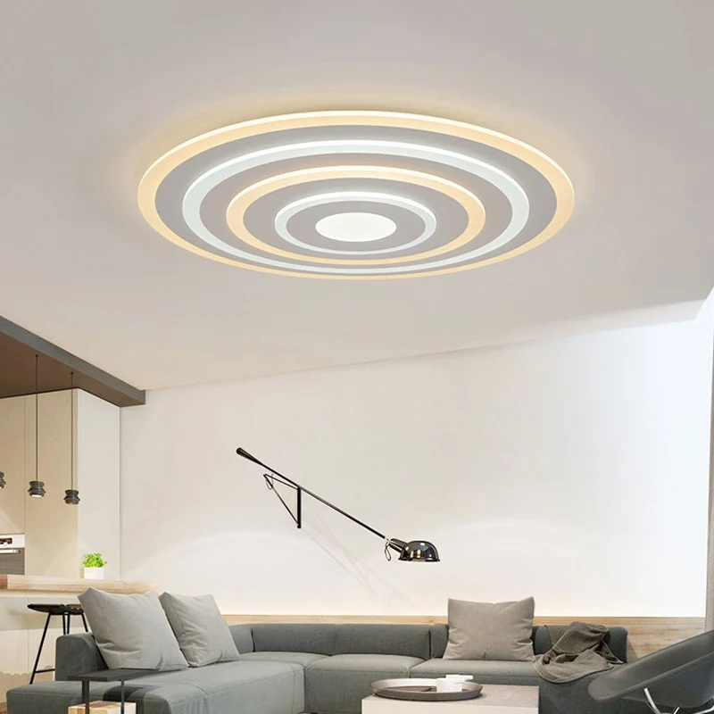 Lampe encastrée en acrylique ondulé Simplicity, plafonnier LED monté en surface, lumière blanche chaude/blanche, 19,5"/23,...