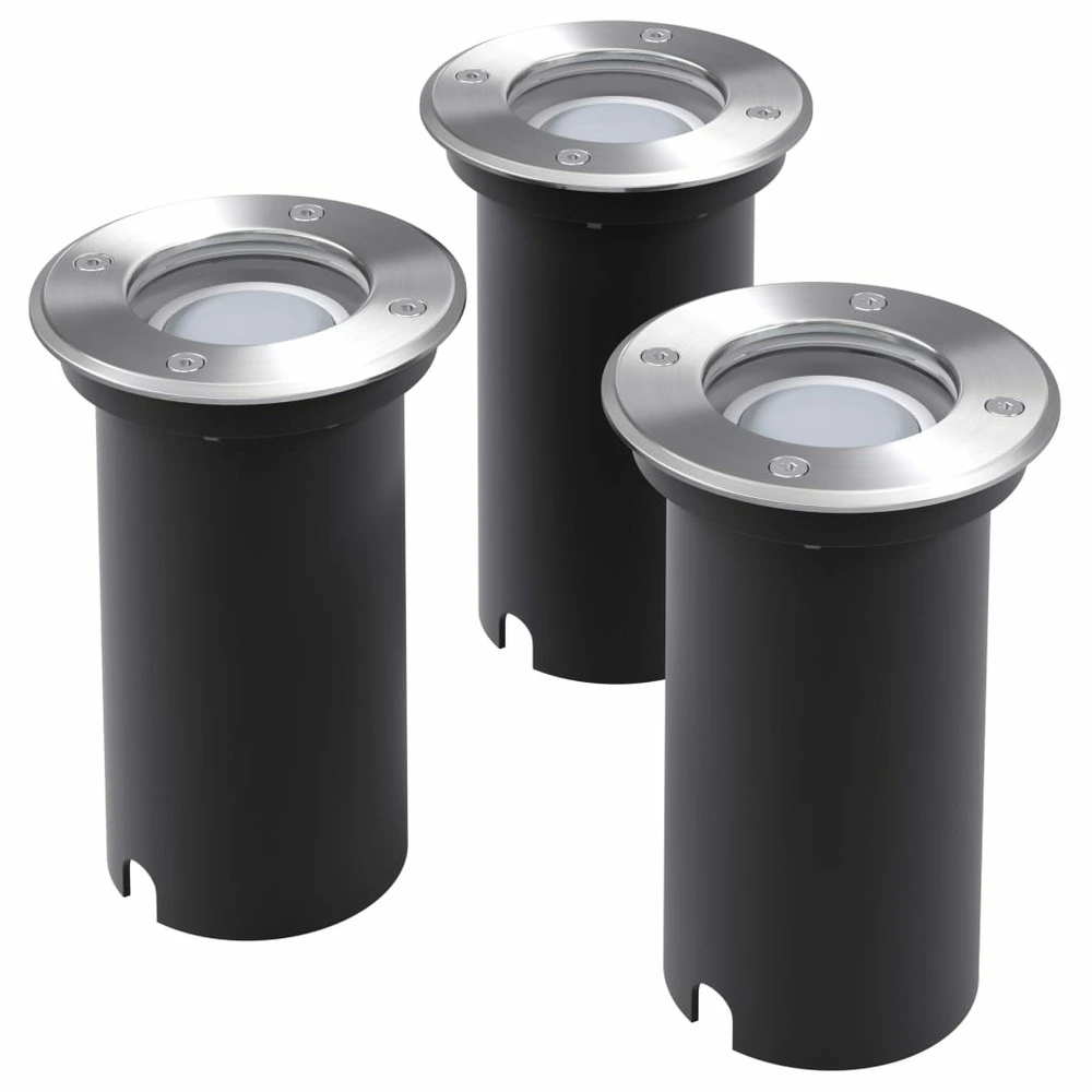 Lampe LED encastrable au sol d'extérieur 3 pièces Rond