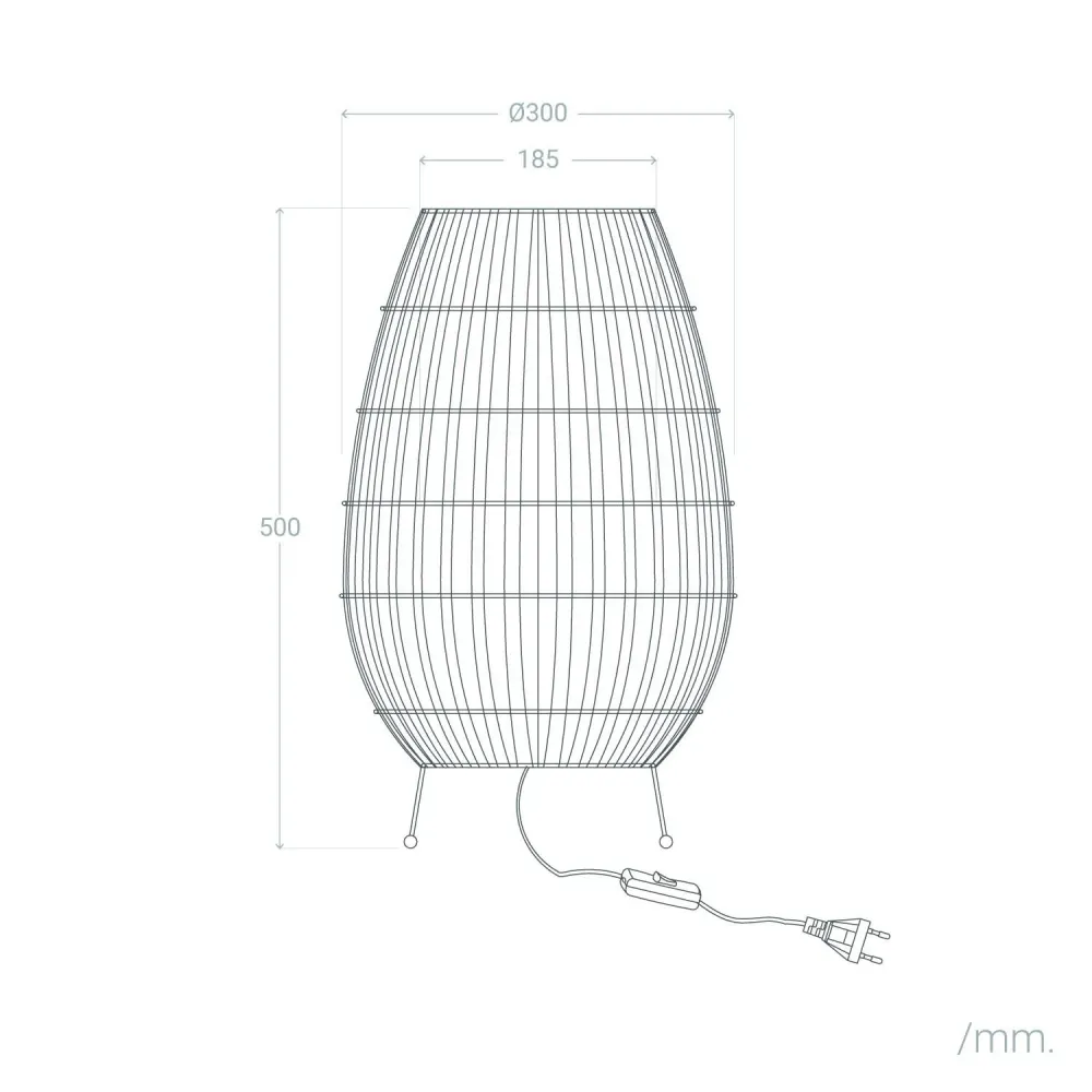 Lampe LED pour extérieur avec structure en rotin à Annecy