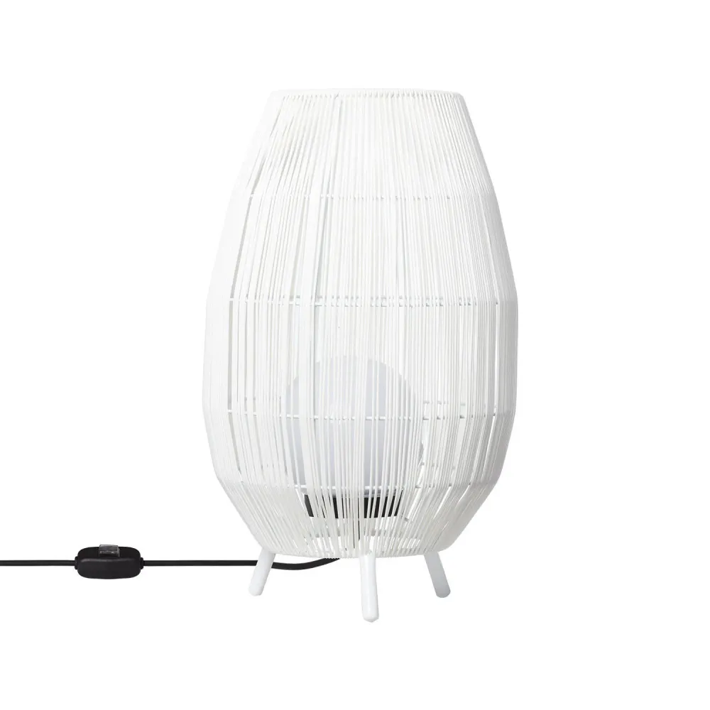 Lampe LED pour extérieur avec structure en rotin à Annecy