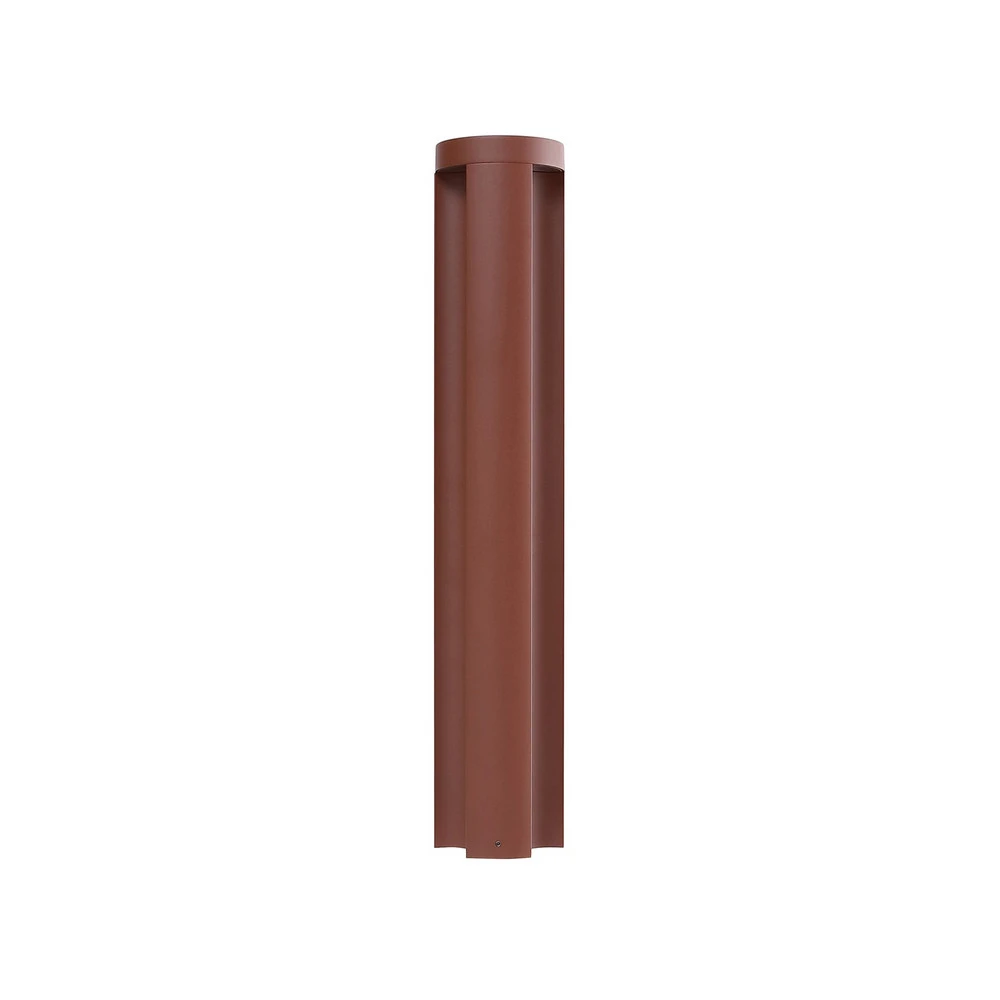 Lucande Borne lumineuse LED Raiku, couleur rouille, aluminium, 65 cm