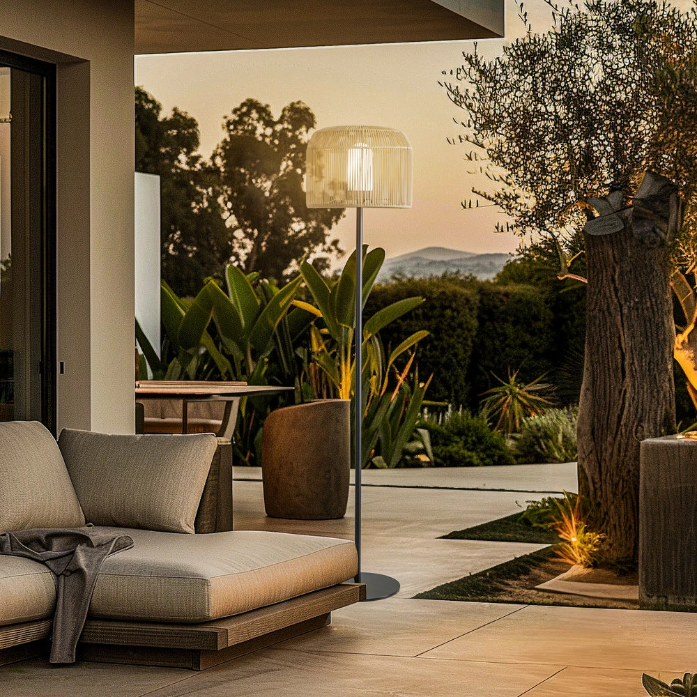 Lucande luminaire de terrasse Solvindor, kaki, plastique IP44