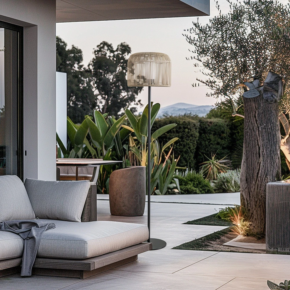 Lucande luminaire de terrasse Solvindor, kaki, plastique IP44